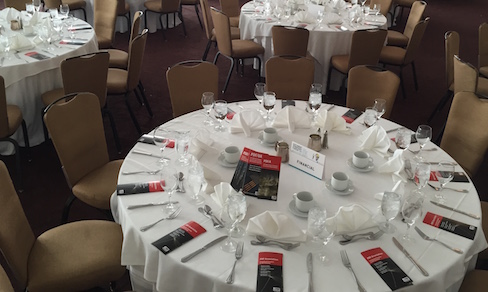 Lunch tables at the Document Strategy Forum