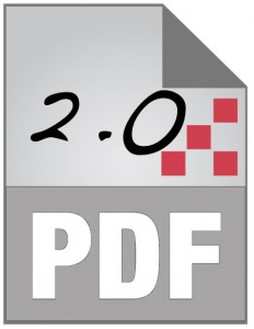 PDF 2.0 icon (stylized)