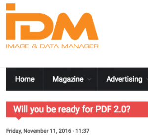 IDM: Will you be ready for PDF 2.0?