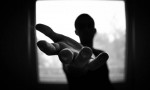 Outstretched hand.