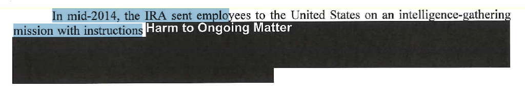 Screenshot from the mueller report showing text that did not OCR.