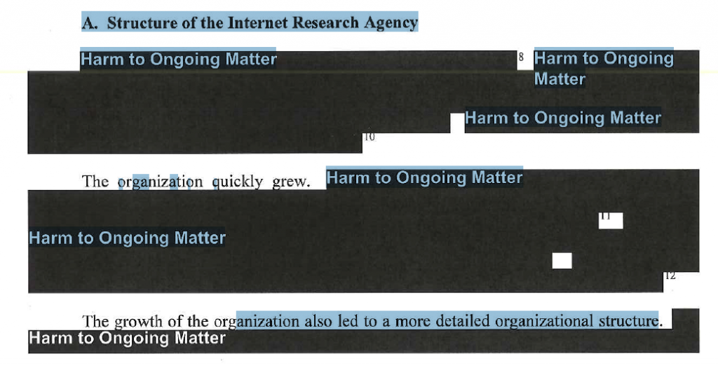 Screenshot from the mueller report showing text that did not OCR.