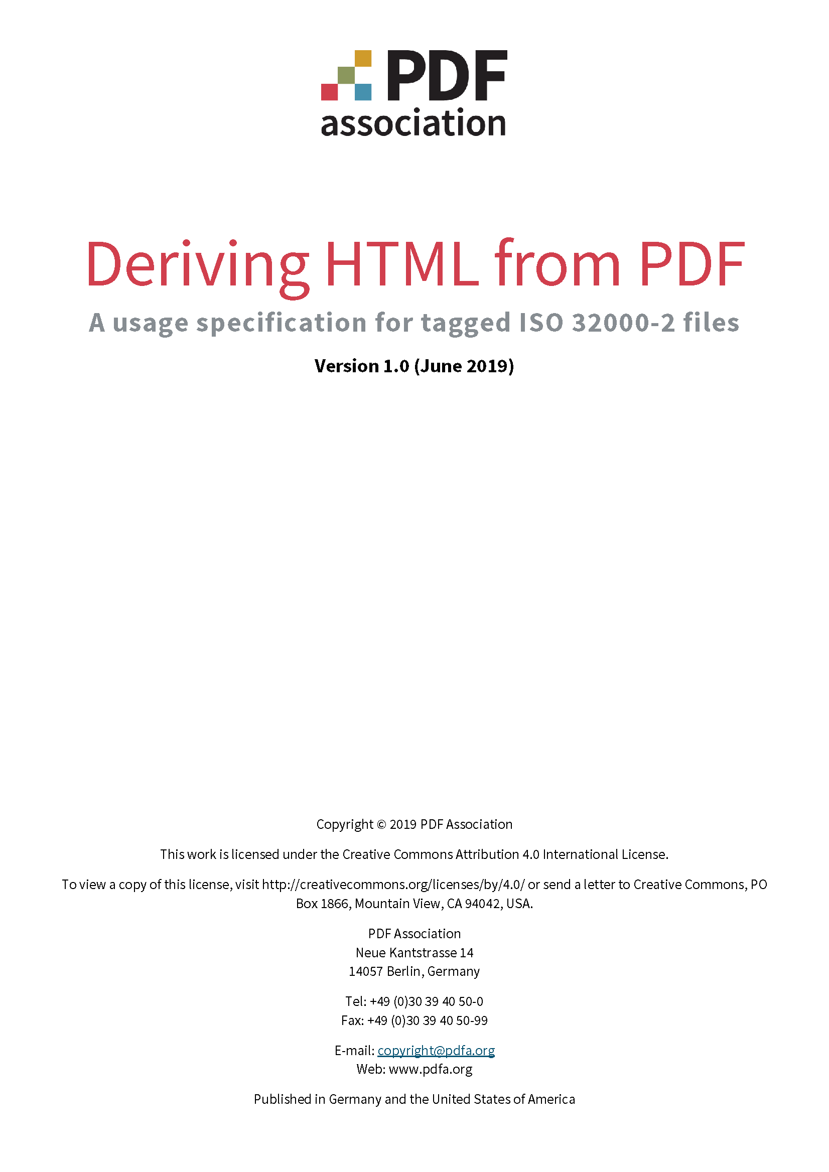 Cover image for Deriving HTML from PDF