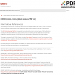 Screen shot of normative references page.