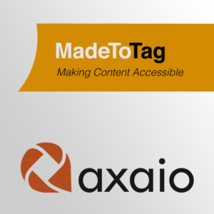 MadeToTag Logo - Making Content Accessible Axaio