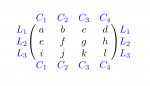 A bordered matrix
