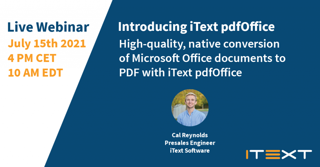 Picture Introducing iText PDF with Cal Reynolds