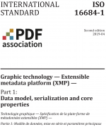 ISO 16684-1 Graphic technology - extensible metadata platform with PDF Association logo (XMP) - Part 1: Data model cover