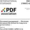 ISO 19005-4 Document management Electronic document file format for long-term preservation Part 4 Use of ISO 32000-2 PDF/A-4 cover with PDF Association logo