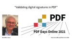 Validating digital signatures in PDF