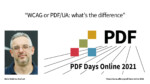 WCAG or PDF/UA: what's the difference