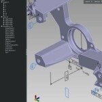 3D image showing parts list down left side of the image