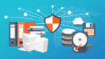 Computer storage devices and a shield.