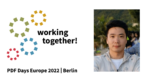 Working together at PDF Days Europe 2022; picture of Xiong Longfei