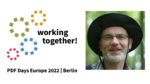 Working together at PDF Days Europe 2022; picture of Frank Mittlebach
