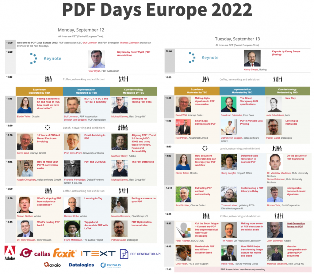 PDF Days Europe 2022 screenshot.
