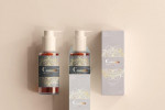Product packaging (bottles and a containing box).