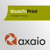 MadeToPrint and the axaio logo