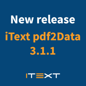 New release iText pdf2Data 3.1.1