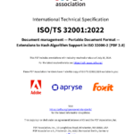 Cover of ISO TS 32001