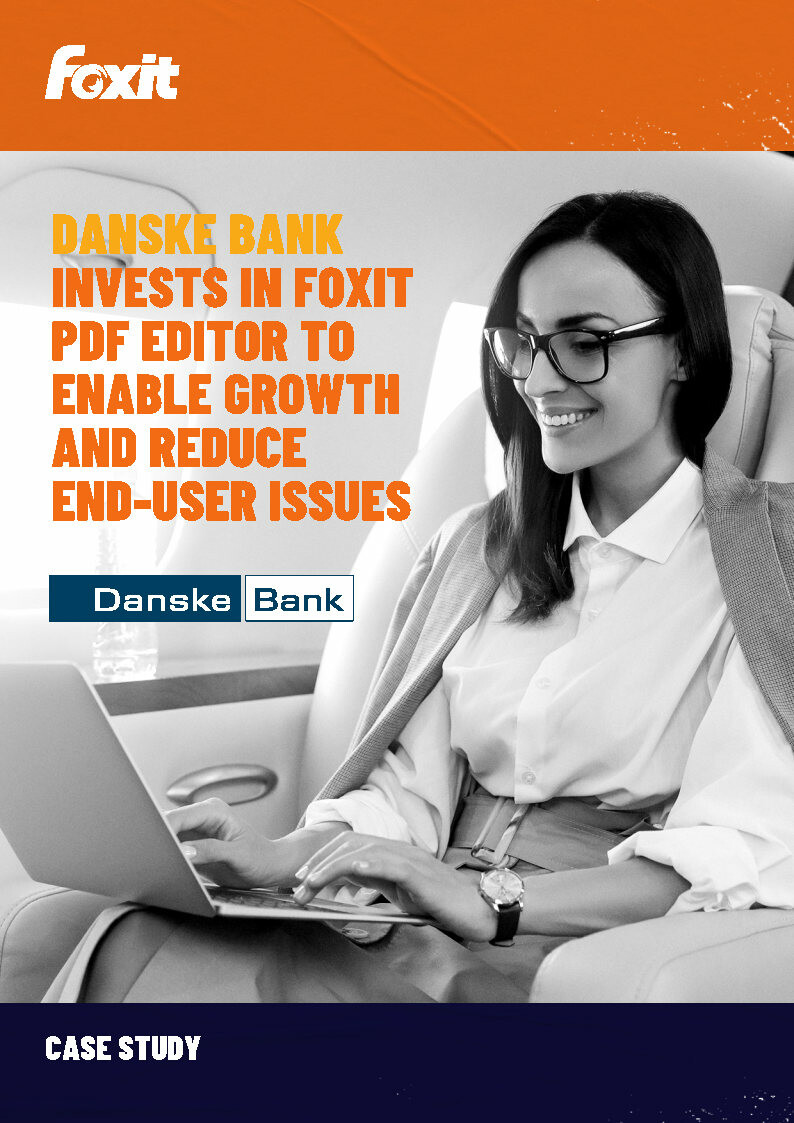 Cover of Foxit case study of Danske Bank