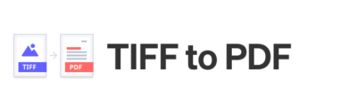 Vector image with a PDF and TIFF file on it. The words say 