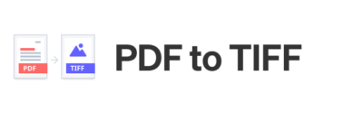 Vector image with a PDF and TIFF file on it. The words say 