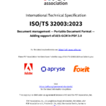 Cover of ISO / TS 32003