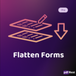 graphic on dark purple background depicting flattening forms