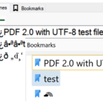 Screenshot of support for UTF-8 and the lack thereof.