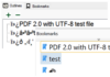 Screenshot of support for UTF-8 and the lack thereof.