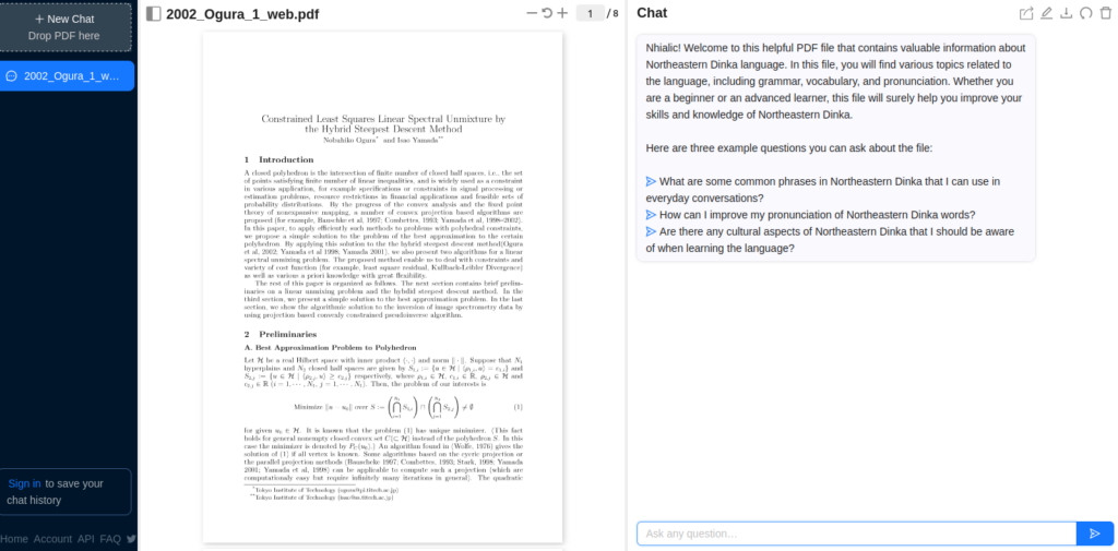 Screen-shot of ChatGPT hallucination due to broken pdf.