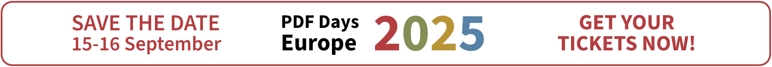 PDF Days Europe 2025 Banner