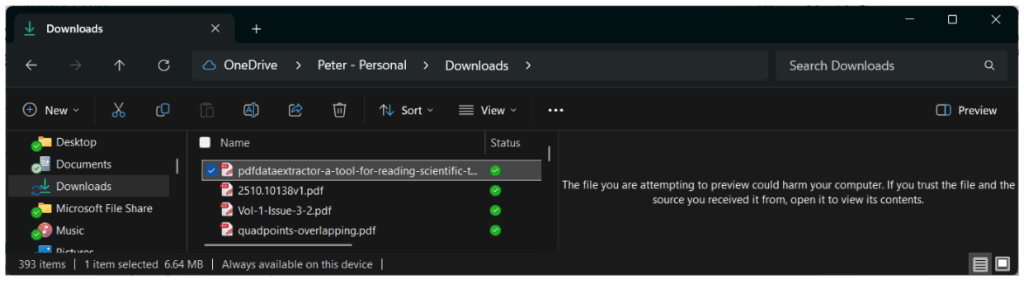 Screenshot documenting the problem referenced in the text.