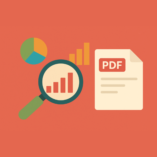 image of graphs and a pdf file to visualize the PDF Market Survey