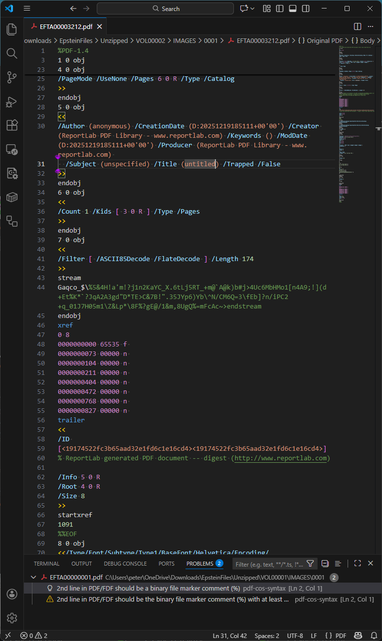 Screenshot of VS Code discussed in the text.