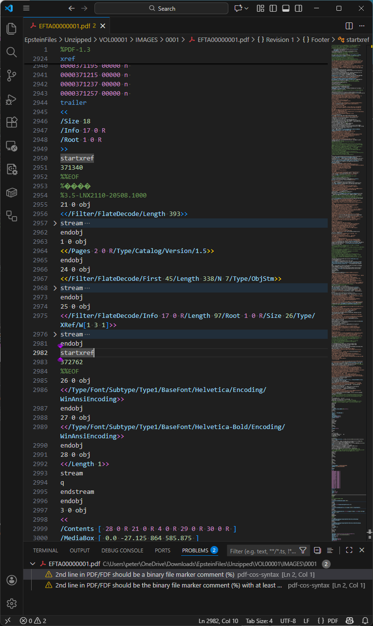 Screenshot of VS Code discussed in the text.