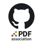 GitHub symbol with PDF Association logo