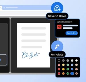 Screenshot of Google's promotional image showing the supposed "annotation" feature.