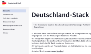 Screenshot of the Deutschland-Stack website.