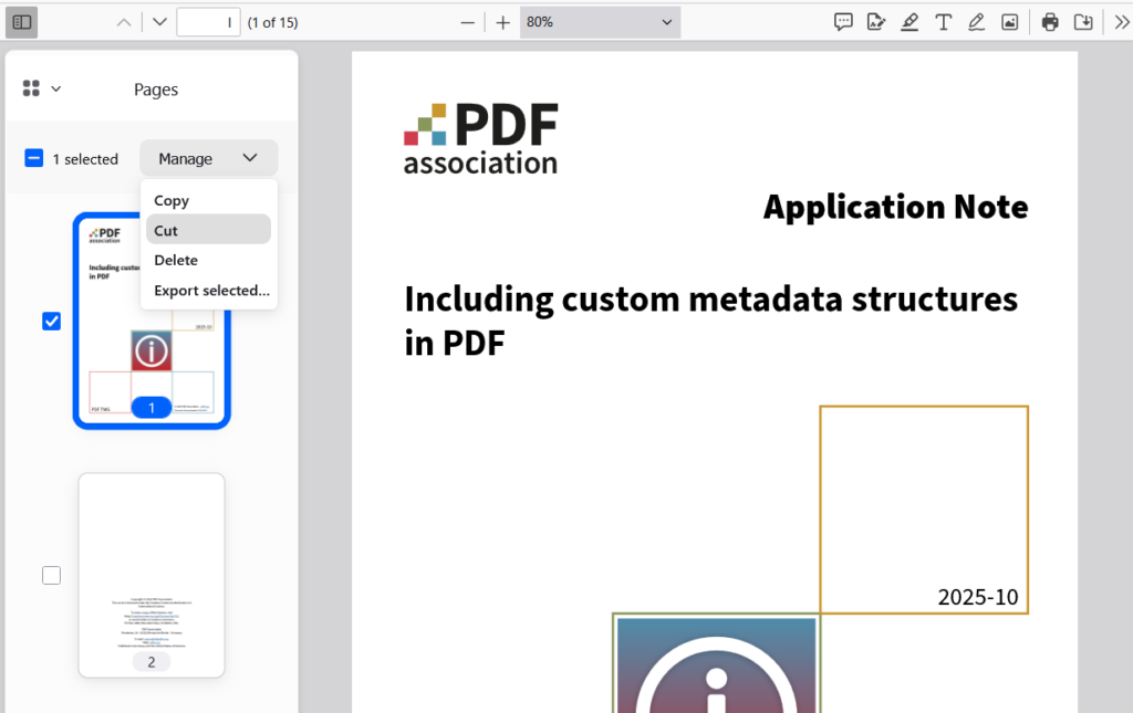Screenshot of the new Firefox PDF page editor in action.