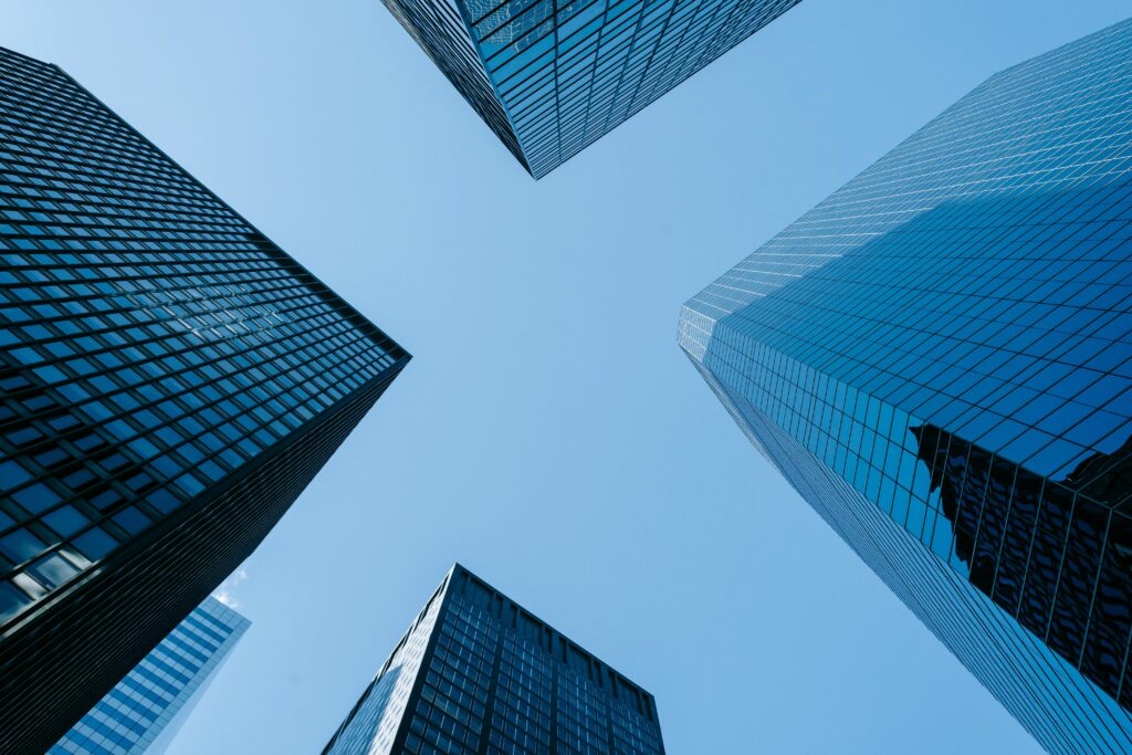 Skyscrapers from below