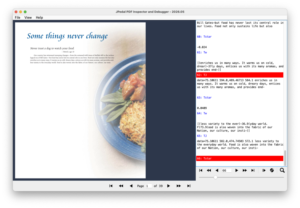 Stream Debugger with Breakpoints - JPedal PDF Inspector