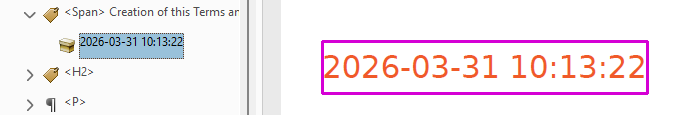 A dynamic stamp in tagged PDF