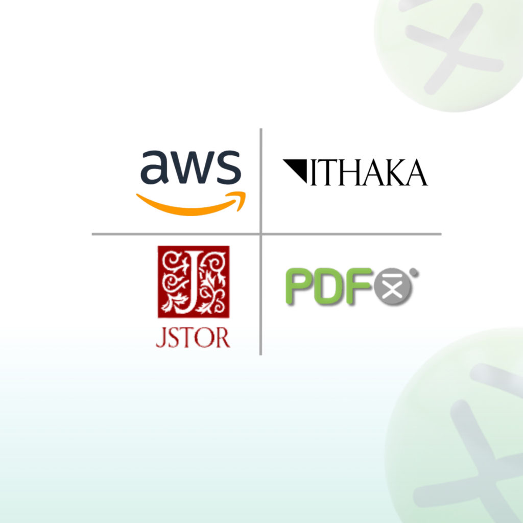 aws, ITHAKA, JSTOR, and PDFix logo