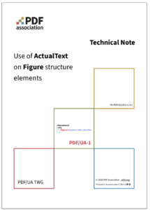 Cover page of PDF/UA Technical Note 001