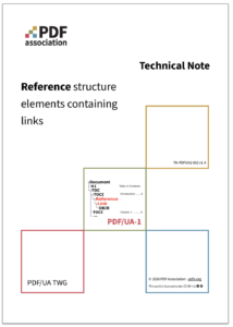 Cover page of PDF/UA Technical Note 002